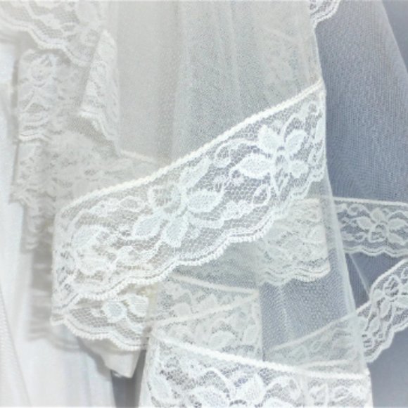 ILGWE Vintage COMMUNION DRESS w/ Vail Union Made Vintage Girls Wedding Dress - Picture 6 of 8